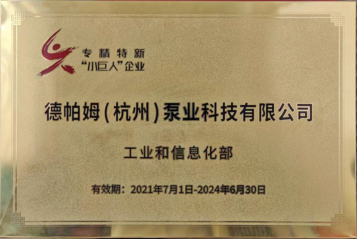 國家級重點小巨人企業(yè)，杭州共5家，錢塘區(qū)僅德帕姆1家！